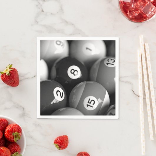 Zwart-witbaren met acht balkpapier — navelset servet (Insitu)