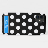 Zwart-witblauwe pooldots - Personaliseren Case-Mate iPhone Case (Achterkant (horizontaal))