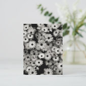 Zwart-witbloemen Briefkaart (Staand voorkant)