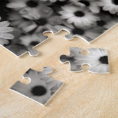 Zwart-witbloemen Legpuzzel (Zijkant)