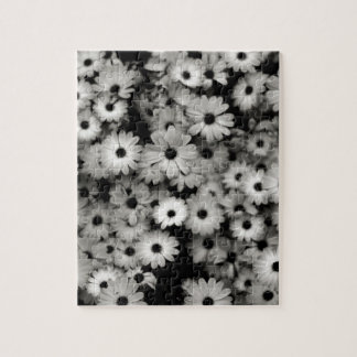 Zwart-witbloemen Legpuzzel