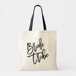Zwart witboek Bride Tribe Tote Bag