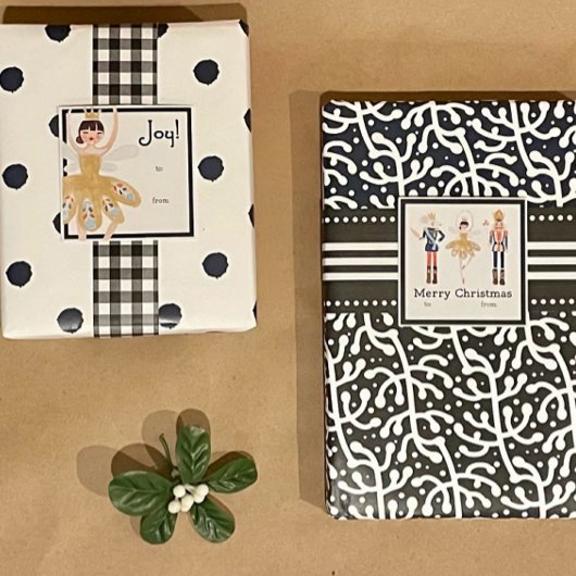 Zwart-witboek Trio Inpakpapier Vel