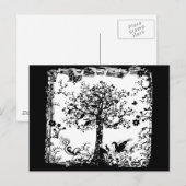 Zwart-witboomvlinder Silhouette Briefkaart (Voorkant / Achterkant)
