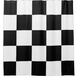 Zwart-witbord Douchegordijn