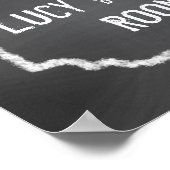 Zwart-witbord-roommuurkunst Poster (Hoek)