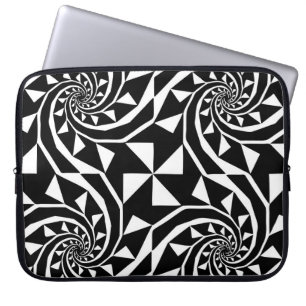 Zwart-witbordontwerp, ornament kunst, thuis laptop sleeve