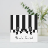 Zwart-witbruiloft Kaart (Staand voorkant)