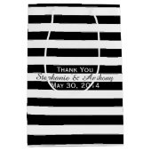 Zwart-witbruiloft Medium Cadeauzakje (Voorkant)