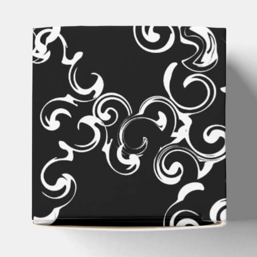 Zwart-witbruin gothisch huwelijk bedankdoosjes (Bovenkant)