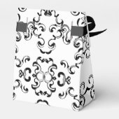 Zwart-witbruin gothisch huwelijk bedankdoosjes (Achterkant)