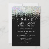 Zwart-witbruin huwelijk bespaart de datum (Voorkant)
