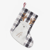 Zwart-witcheque/tritartan Polair beer Kleine Kerstsok (Voorkant (Hangend))