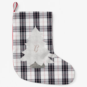 Zwart-witcheque/triturk afdrukken Kleine kerstman Kerstsok