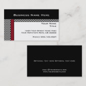 Zwart-witcheques Visitekaartje (Voorkant / Achterkant)