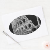 Zwart-witcolosseum Ovale Sticker (Envelop)