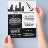 Zwart-witconstructie Adverteren promotie Flyer (Hand)