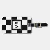 Zwart-witcontrole Bagagelabel (Voorkant horizontaal)