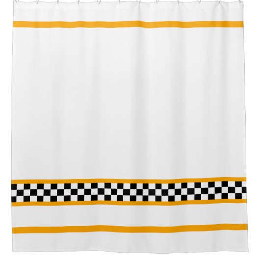 Zwart-witcontrole geaccentueerd douchegordijn (Voorkant)