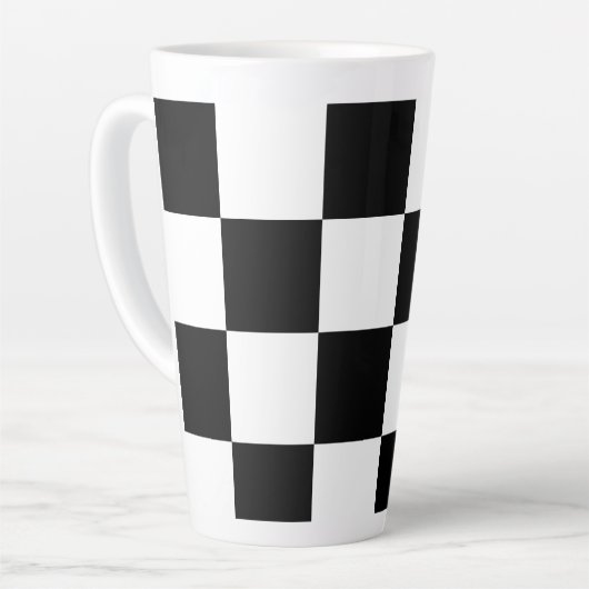 Zwart-witcontrole Latte Mok (Linkerhoek)