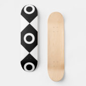Zwart-witcontrolepatroon Skateboard (Voorkant)