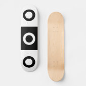 Zwart-witcontrolepatroon Skateboard (Voorkant)