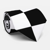 Zwart-witcontroles Stropdas (Opgerold)