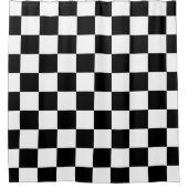 Zwart-witcontroleur Douchegordijn (Voorkant)