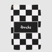 Zwart-witcontroleur  golfhanddoek (Voorkant)