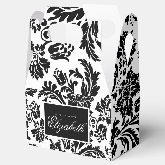 Zwart-witdamesbruid Bedankdoosjes (Geopend)