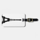 Zwart-wite Eiffeltower Bagagelabel (Voorkant horizontaal)