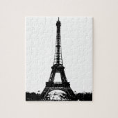 Zwart-wite Eiffeltower Legpuzzel (Verticaal)