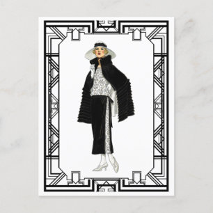 zwart-witflatpanel Mode art Briefkaart