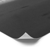 Zwart-witfoto op het strand - zeebaars poster (Hoek)