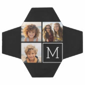 Zwart-witfotocollage met monogram voetbal (Enkel)