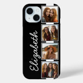 Zwart-witfotocollage vierkantjes, speciaal geperso Case-Mate iPhone case (Achterkant)