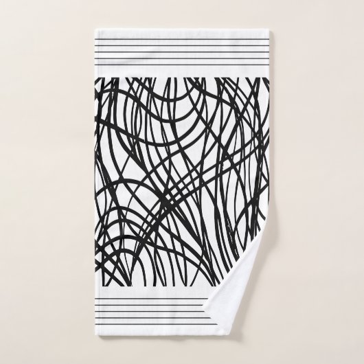 Zwart-witgeborsteld grijs bad handdoek (Handdoek)