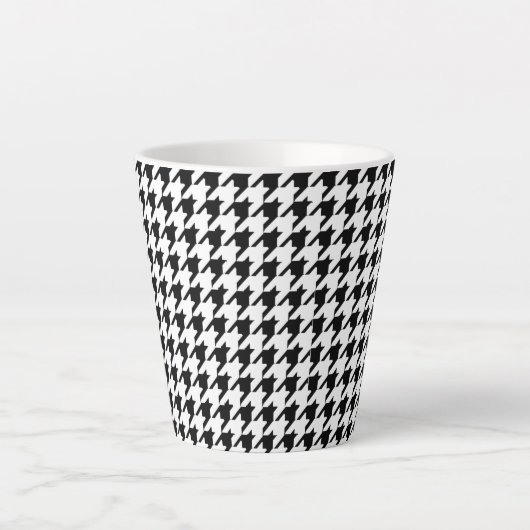 Zwart-witgeluid Latte Mok (Voorkant)