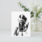 Zwart-witGeronimo Briefkaart (Staand voorkant)