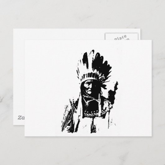 Zwart-witGeronimo Briefkaart (Voorkant / Achterkant)