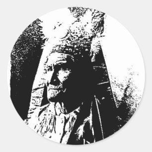 Zwart-witGeronimo Ronde Sticker