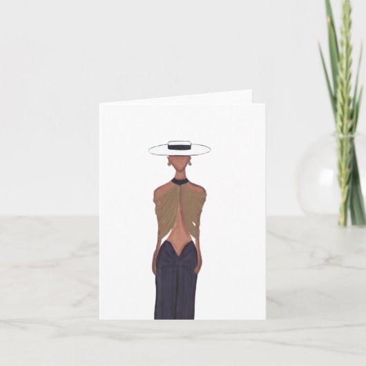 Zwart-witglam Bedankkaart (Voorkant)