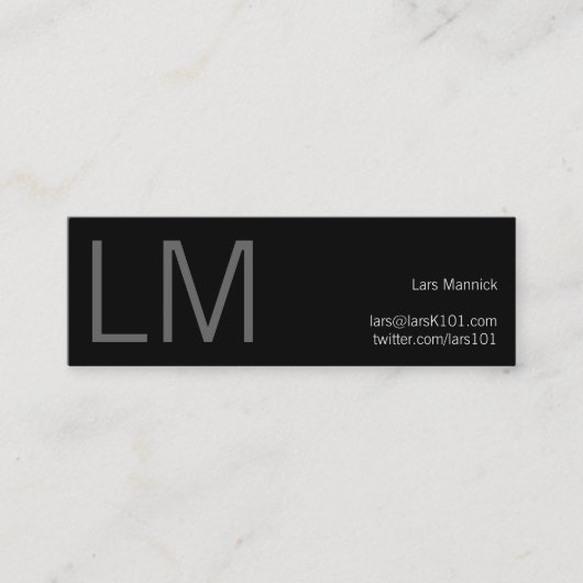 Zwart-witgotisch Mini Visitekaartje (Voorkant)