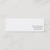 Zwart-witgotisch Mini Visitekaartje (Achterkant)