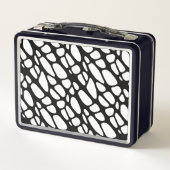 Zwart-witgotisch organisch webpatroon (Achterkant)