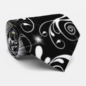 Zwart-witgrijs Stropdas (Opgerold)