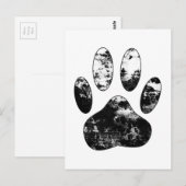 Zwart-witgrijze handdoeken briefkaart (Voorkant / Achterkant)