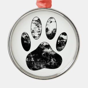 Zwart-witgrijze handdoeken metalen ornament
