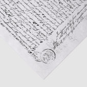  zwart-withandgeschreven brief tissuepapier (Detail)