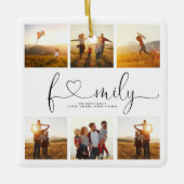 Zwart-withartscript 6 Fotoserie Collage Keramisch Ornament (Voorkant)